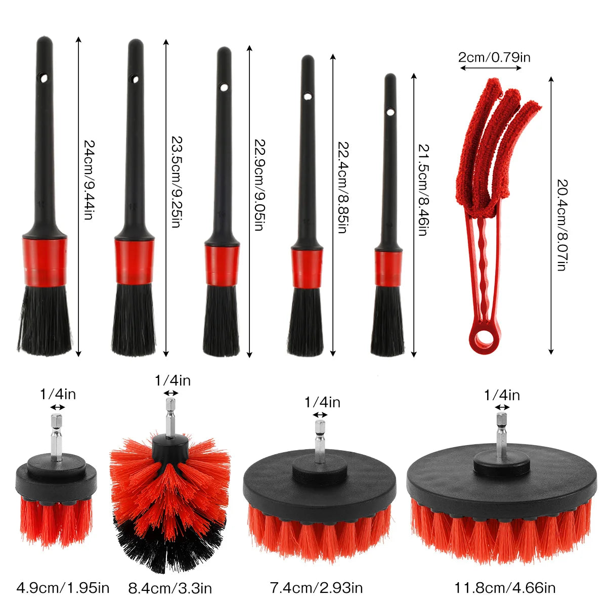 Auto Detailing Brushes Set for Car Seat Cleaning Car Engine Detailing Kit