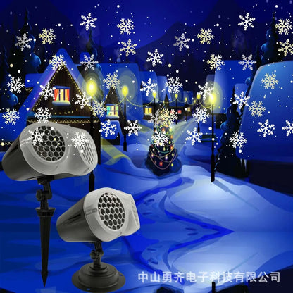 Owl Snowfall Projection Light Lamp