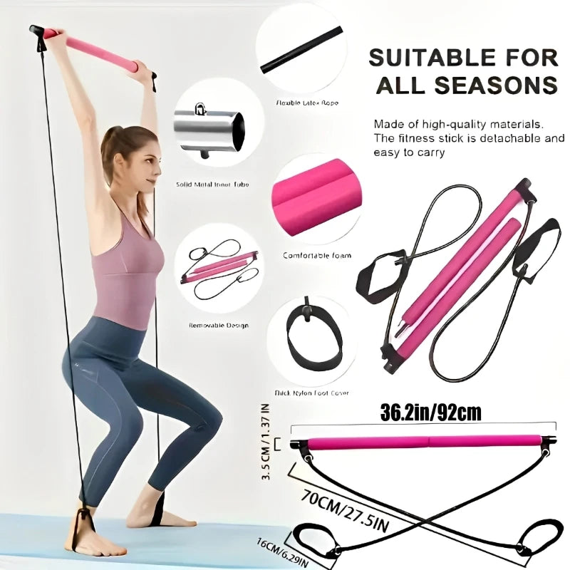 Portable Yoga Pilates Bar Set