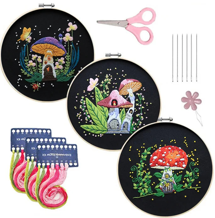 Embroidery Kit for Beginners Set