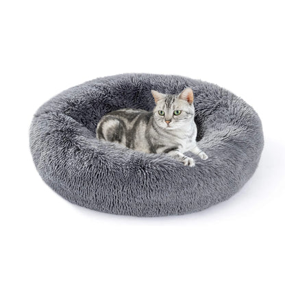 Dog Beds for Large Dogs, Calming Donut Dog Bed, Round Fluffy Dog Beds, Big Plush Pet Bed for Dogs Up to 80Lbs, 34inch