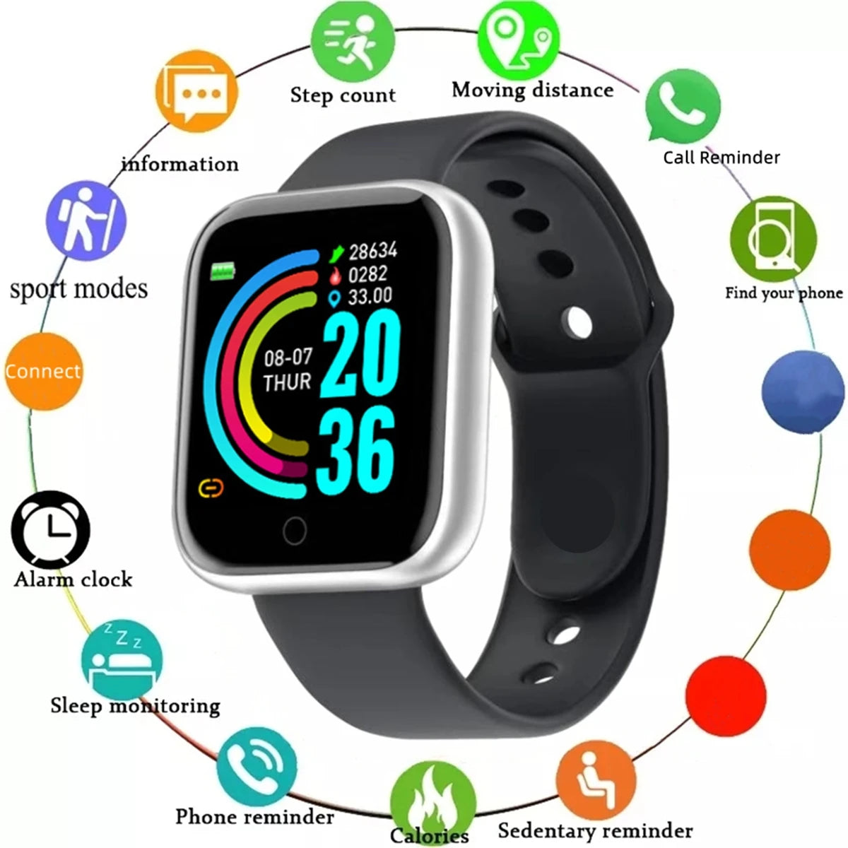 116Plus D13 Y68 Fitness Smartwatch