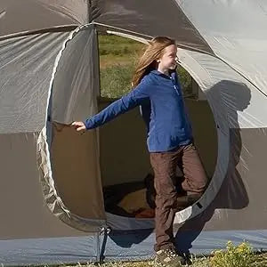 WeatherMaster 10-Person Weatherproof Camping Tent, Large Family Tent with Room Divider, Included Rainfly and Strong Fram