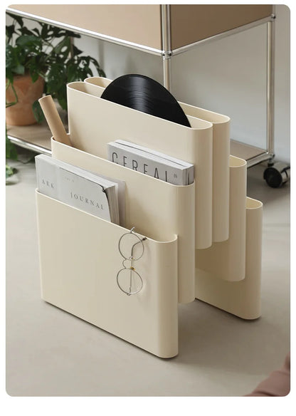 Nordic Creative Home Bookshelf Medieval Floor Magazine Shelf Bookshelf Plastic Photo Props Bedroom Storage Bookshelf Magazine