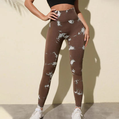 Seamless Tie-Dye High-Waist Leggings